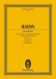 Haydn: String Quartet C major, Emperor Opus 76/3 Hob. III:77 (Study Score) published by Eulenburg